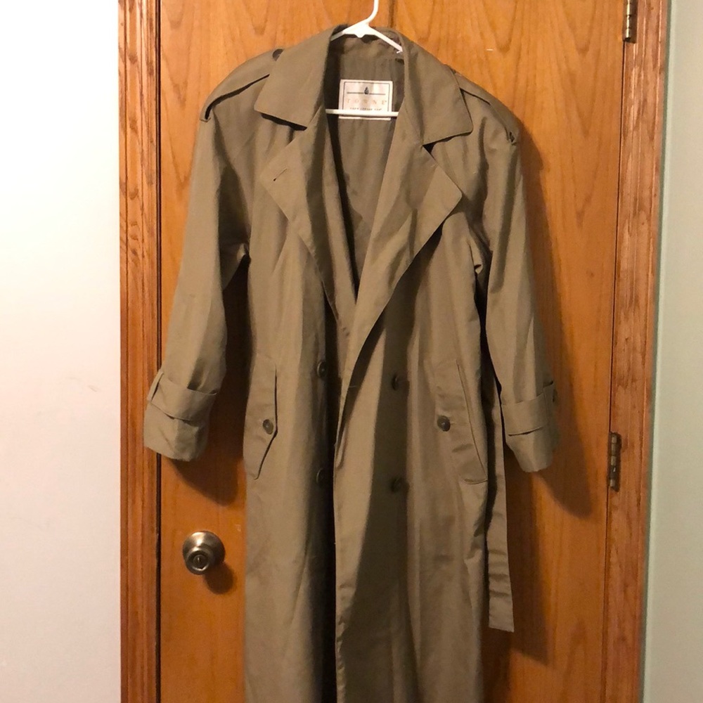 London Fog stone colored trench coat